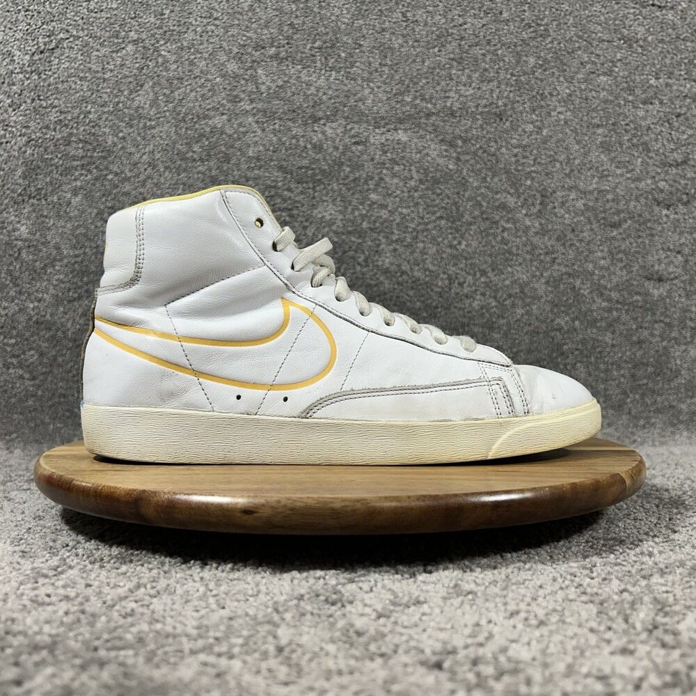 Nike Blazer Mid CJ3643-100 Women’s Size 10 White Topaz Gold Athletic Shoes Used